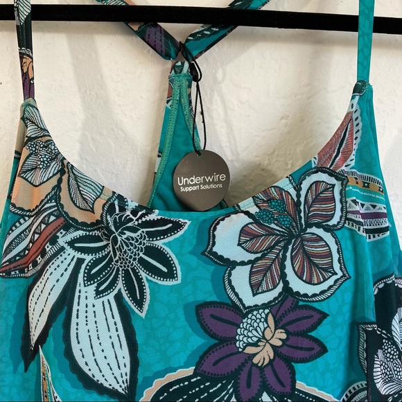 Coco Reef Safari Tropical Underwire Tankini Top - Picture 4 of 15